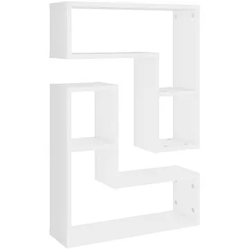 Nástěnné police 2 ks bílé 50 x 15 x 50 cm dřevotříska (807214)