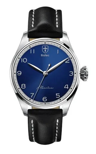 Biatec Marine 01 N - Černý kožený řemínek