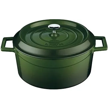 LAVA METAL Litinový hrnec kulatý 14cm - zelený (LVYTC14K2G)