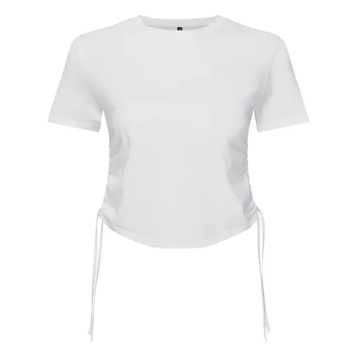 TriDri® Dámský řasený crop top - Bílá | L