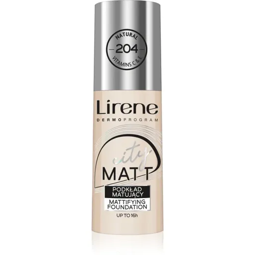 Lirene City Matt matující fluidní make-up s vyhlazujícím efektem odstín 204 Natural  30 ml
