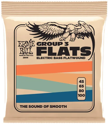 Ernie Ball 2806 Group 3 Flats Flatwound Electric Bass 45-100
