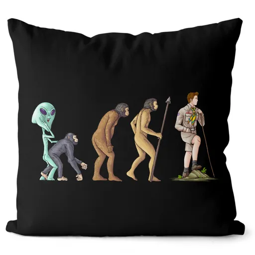 Polštář Evoluce skauta (Velikost: 55 x 55 cm)