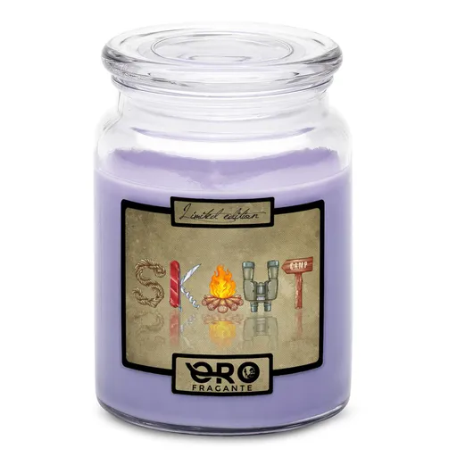 Svíčka Skaut – nápis (Vůně svíčky: Levandule)