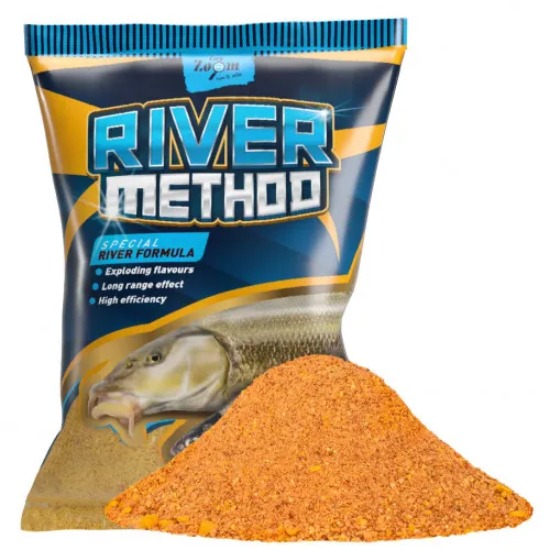 Carp zoom krmítková směs river method 2 kg - med broskev
