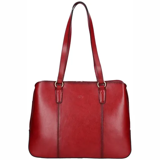Elegantní dámská kožená kabelka Katana Paloma - tmavě červená