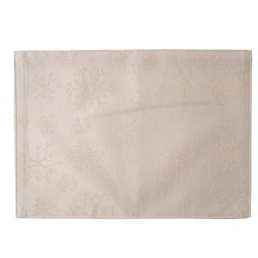 Vánoční Prostírání voděodolné Vločky zlatá, 32 x 45 cm