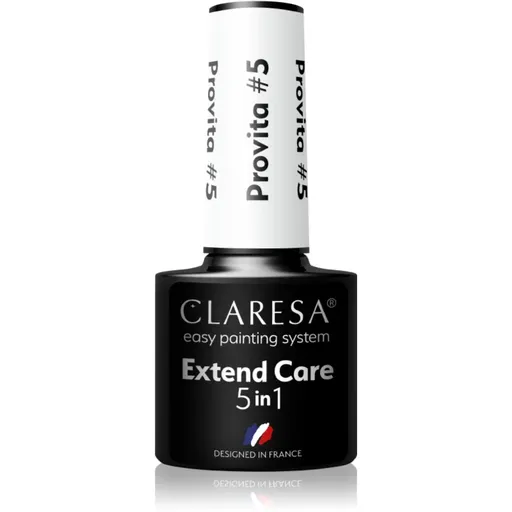 Claresa Extend Care 5 in 1 Provita podkladový lak pro gelové nehty s regeneračním účinkem odstín #5 5 g