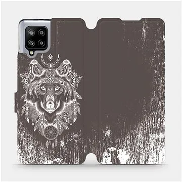 Flipové pouzdro na mobil Samsung Galaxy A42 5G - V064P Vlk a lapač snů (5903516403646)