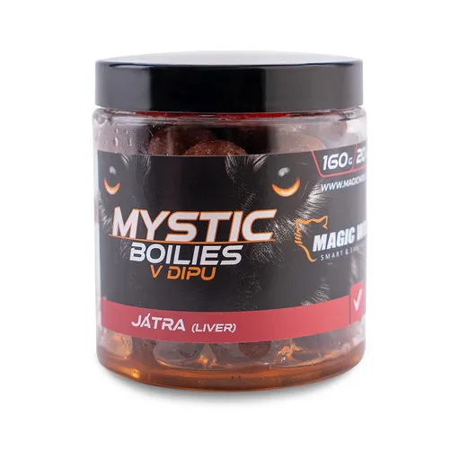 Magic Wolf Boilies v dipu Mystic 160g - Játra 24mm,Magic Wolf Boilies v dipu Mystic 160g - Játra 24mm