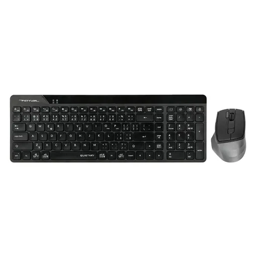 A4tech FG2400 Air2, bezdrátový kancelářský set klávesnice s myší, CZ, černá