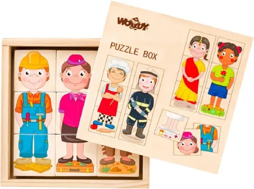Woody Dřevěné puzzle, vkládačka, Lidé a jejich profese