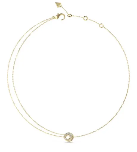 Guess Elegantní pozlacený náhrdelník Blooming Summer JUBN05223JWYGT/U