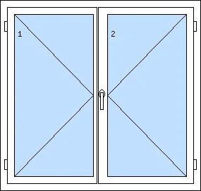 NOVÉ!!! Dvoukřídlé plastové okno se štulpem REHAU Synego AD Elegance