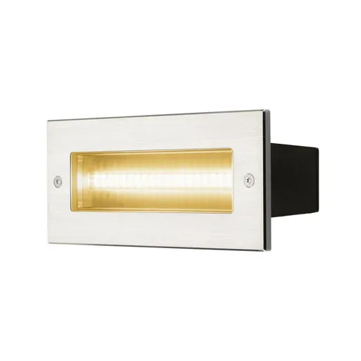 SLV BIG WHITE BRICK, venkovní nástěnné vestavné svítidlo, LED, 3000K, nerezová ocel, IP67, 230 V, 950 lm, 10 W 233650