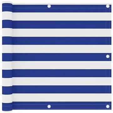 Balkónová zástěna bílá a modrá 90×400 cm oxfordská látka 134917 (134917)