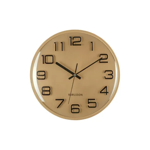 Karlsson 6022GD designové nástěnné hodiny zlatá, pr. 30 cm