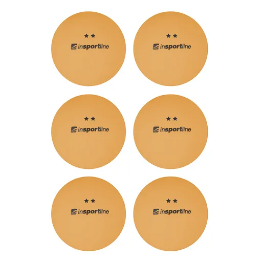 Pingpongové míčky inSPORTline Elisenda S2 6ks oranžová