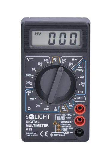 Solight multimetr, max. AC 500V, max. DC 500V / 10A, test diody, bzučák V15