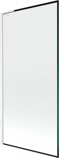 MEXEN/S Next L vanová zástěna FIX 90 x 150, černá vzor, bílá 895-090-000-03-70-20