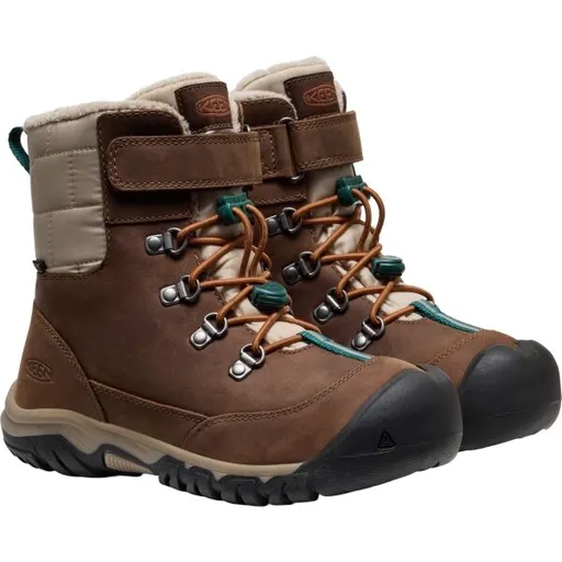 Keen KANIBOU WP Dětská zimní obuv, hnědá, velikost 34