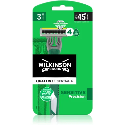 Wilkinson Sword Quattro Titanium Sensitive jednorázová holítka 3 ks