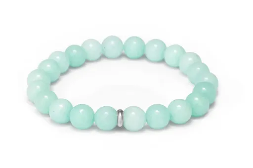 Agato Korálkový náramek z jadeitu MINK143/17