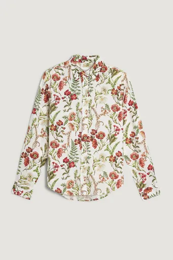 KOŠILE GANT REG FLORAL PRINT COT VOILE SHIRT CREAM