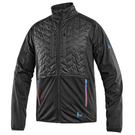 Canis (CXS) Pánská přechodová bunda CXS LEONIS - Černá / modrá / červená | 3XL