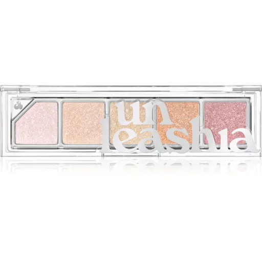 Unleashia Mood Shower Face Palette paletka očních stínů a rozjasňovačů s perleťovým leskem odstín NO.100 Ballerina 1 ks