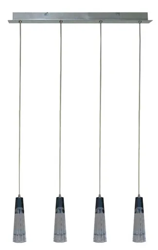 Závěsná lampa s chromovým nastavitelným skleněným stínidlem 4xG4 20W Erica