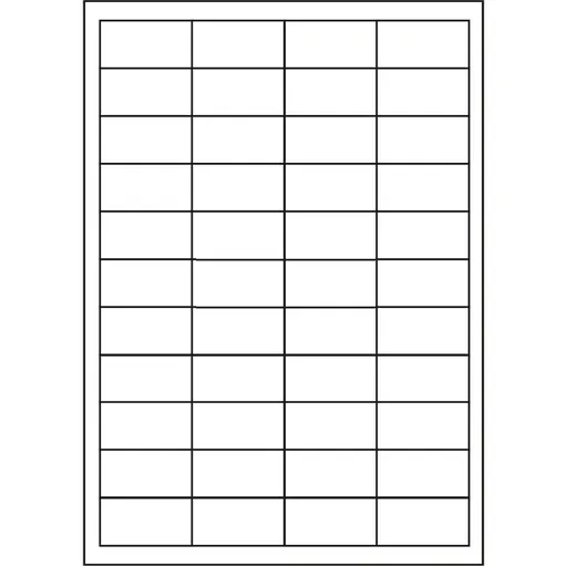 Samolepicí etikety 48,5 x 25,4 mm, 44 etiket, A4, 100 listů