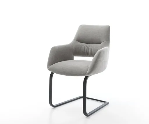 Jídelní židle Yago-Flex s područkami potahová látka Měkký šedá