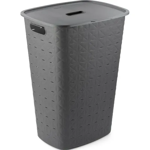 Curver Koš na špinavé prádlo Softex 56 l, tmavě šedá