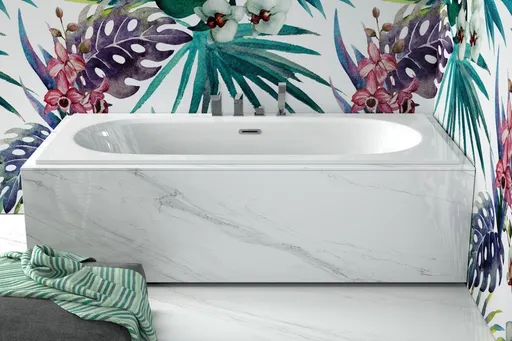 BESCO Obdélníková vana VITAE SLIM+ Barva sifonu Grafitová, Nožičky k vaně Bez nožiček, Rozměr vany 170 × 75  VANVIT17SLIMPLG