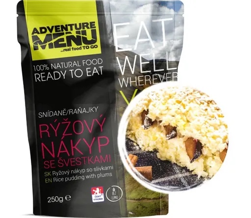 Adventure menu rýžový nákyp se švestkami