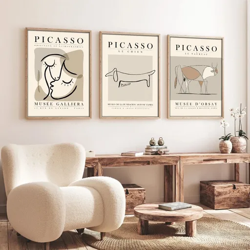 Dekorativní rámovaný obraz z MDF (3 kusy) Huhu253 - 50 x 70