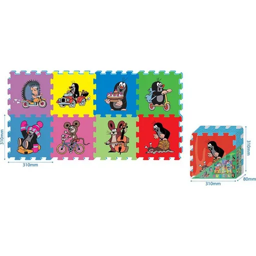 HM Studio Pěnové puzzle krtek 31x31 8ks