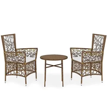 3dílný zahradní jídelní set polyratan hnědý , 3098030 (3098030)