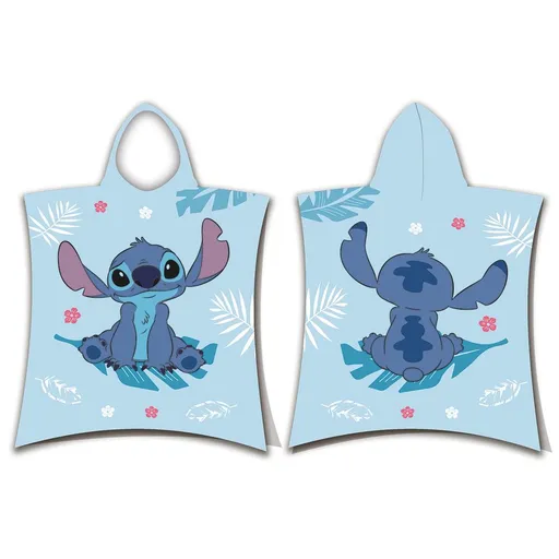 Jerry Fabrics Dětská pončo osuška - Lilo a Stitch - modrá