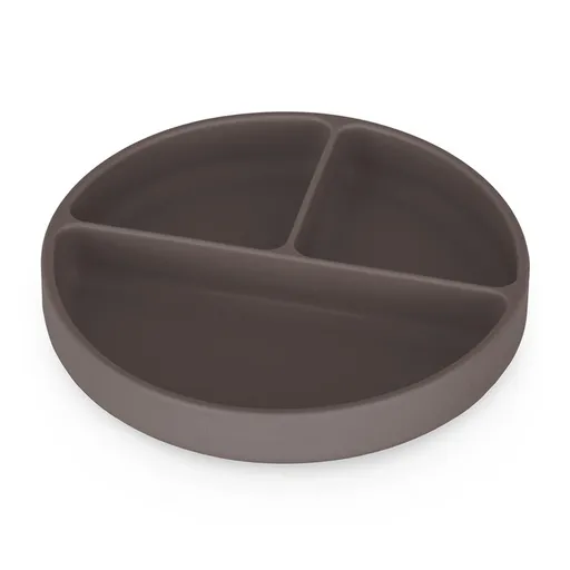 PETITE&MARS Talířek silikonový dělící kulatý Take&Match Bitter Cocoa 6m+
