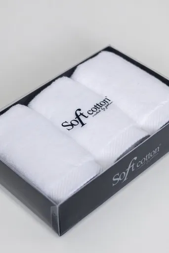 Dárková sada malých ručníků MICRO COTTON, 3 ks Bílá