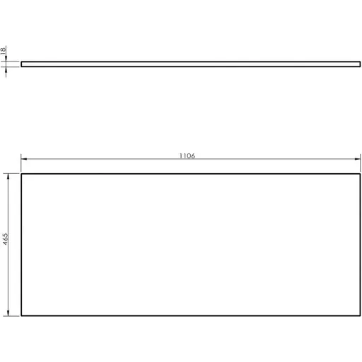 MEXEN Uni vrchní deska 110, bílá lesk 91AXX-1104-464-18-00
