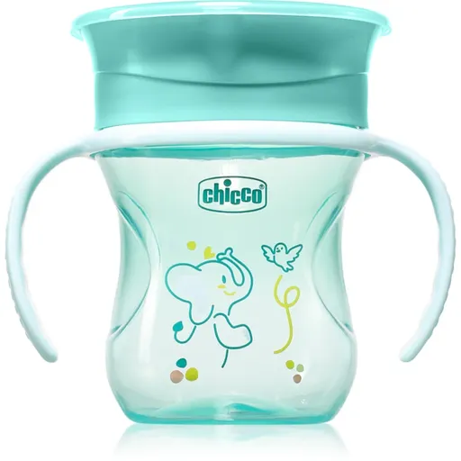 Chicco 360 Perfect X 12m+ tréninkový hrnek s držadly Teal 200 ml