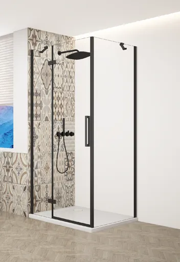 GELCO TRINITY BLACK obdélníkový kout 800x900 levý, čiré sklo, GT5690-80CL-B GT5690-80CL-B