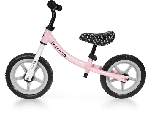 DĚTSKÉ ODRÁŽEDLO MOVINO Cariboo CLASSIC, KOLA 12'', růžovo-šedé