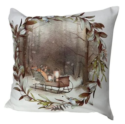 Polášek Vánoční povlak na polštářek - Sáně | 40 x 40 cm