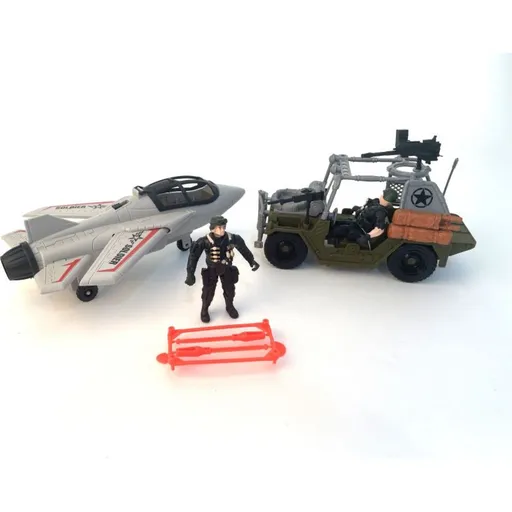 Alltoys Vojenská sada vozidlo a stíhačka