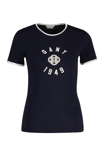 TRIČKO GANT SLIM SS RINGER T-SHIRT EVENING BLUE
