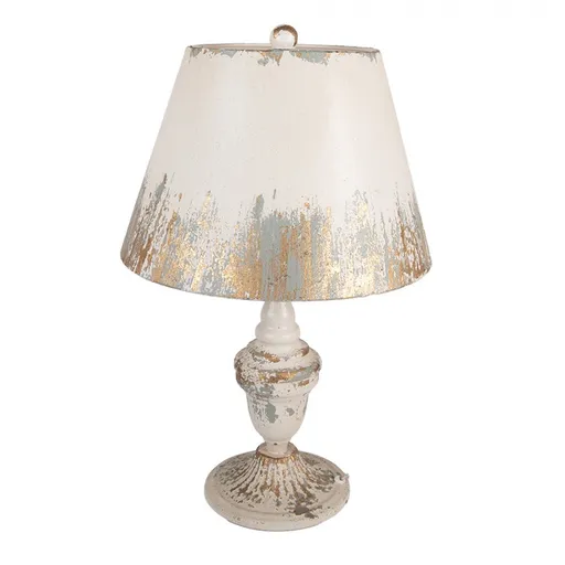 Béžová antik kovová stolní lampa Brocante - Ø 36*55 cm E27 1*60W Clayre & Eef